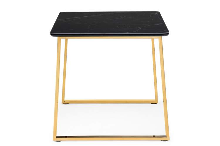 Керамический стол Селена 2 160х90 черный мрамор / золото-2