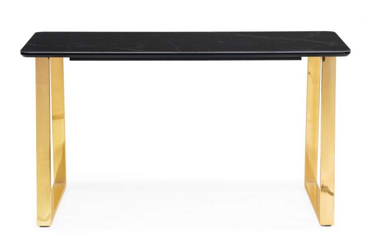 Керамический стол Селена 2 160х90 черный мрамор / золото-3