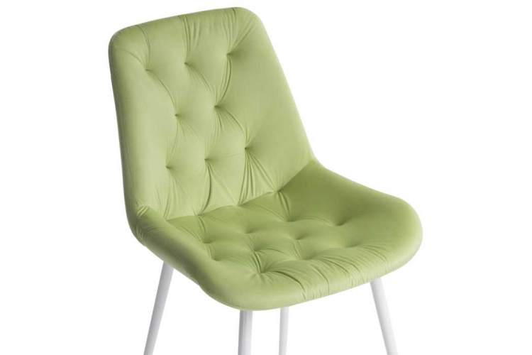 Стул на металлокаркасе Гояр confetti green / белый глянец-4