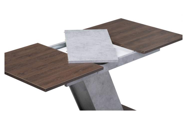 Стол деревянный Тирион бетон чикаго серый / дуб гладстоун табак-5