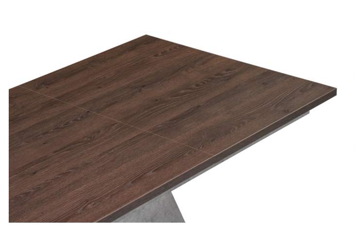 Стол деревянный Тирион бетон чикаго серый / дуб гладстоун табак-6