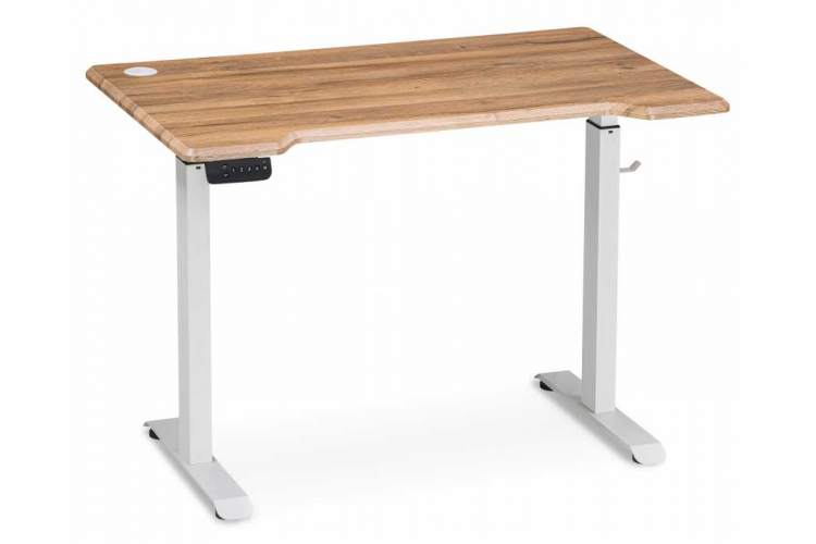Компьютерный стол Маркос с механизмом подъема 120х75х76 белый / вотан дуб-1