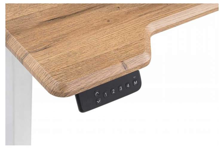 Компьютерный стол Маркос с механизмом подъема 120х75х76 белый / вотан дуб-6