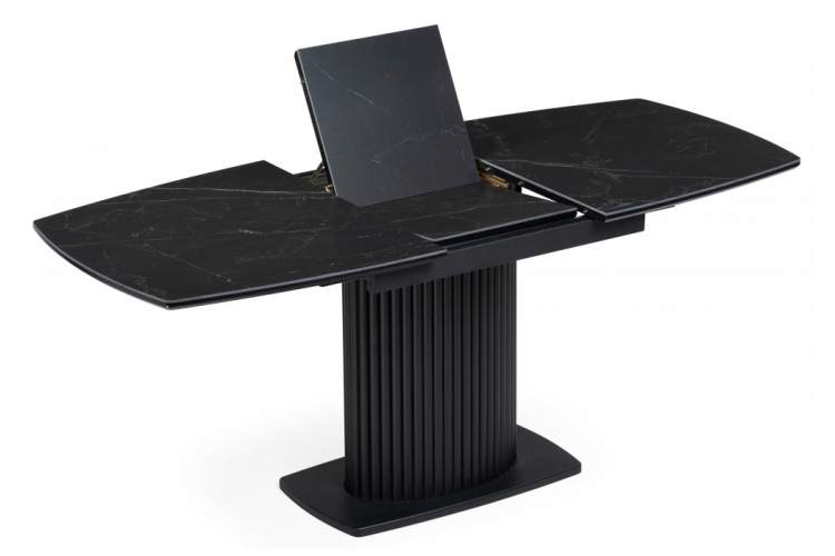 Керамический стол Фестер 140 черный мрамор / черный-9