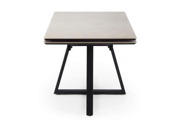 Керамический стол Памелла 140(200)х80 carmen light grey / черный-1