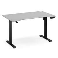 Компьютерный стол Маркос 140х80 светло-серый / черный