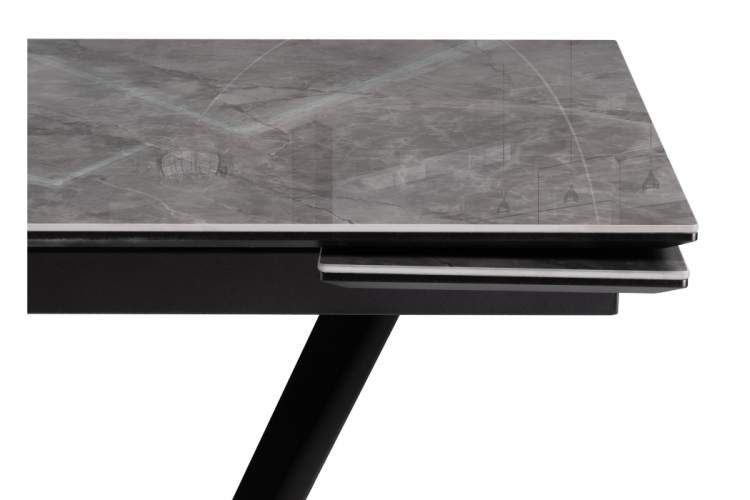 Керамический стол Бор 180(240)х90х78 baolai / черный-7