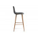 Capri dark gray / wood Барный стул
