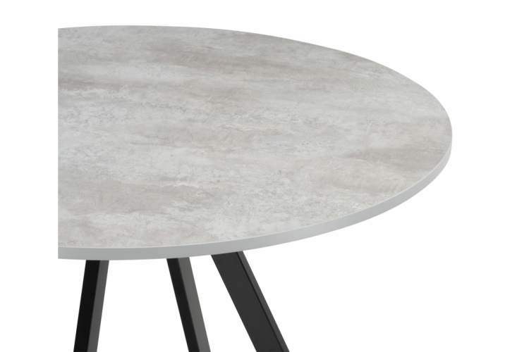 Стол деревянный Баргел 90х90х75 бетон / черный-2