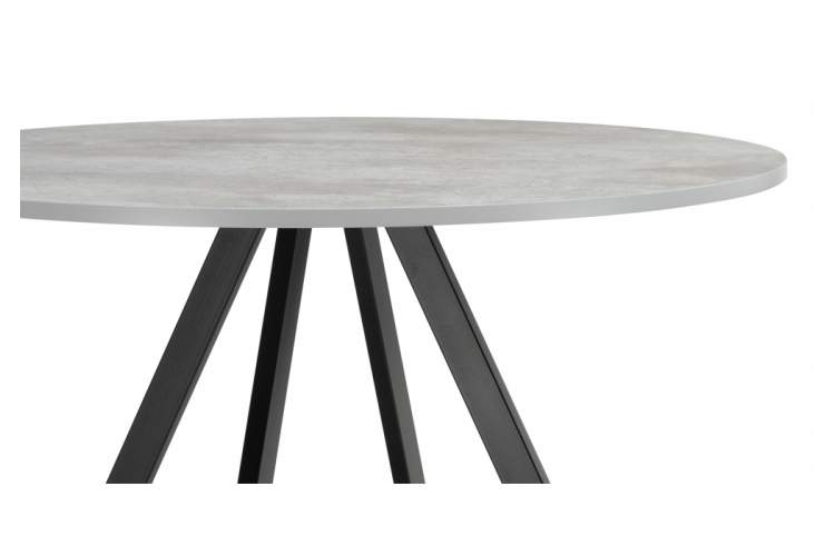 Стол деревянный Баргел 90х90х75 бетон / черный-3