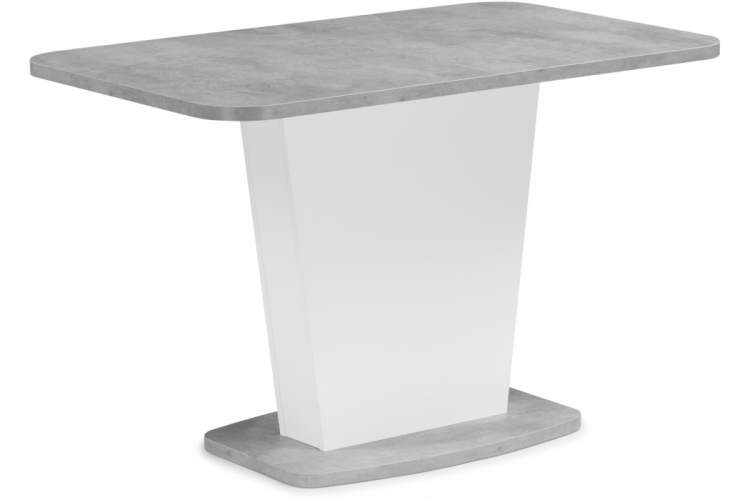 Стол деревянный Комфорт цемент светлый / белый