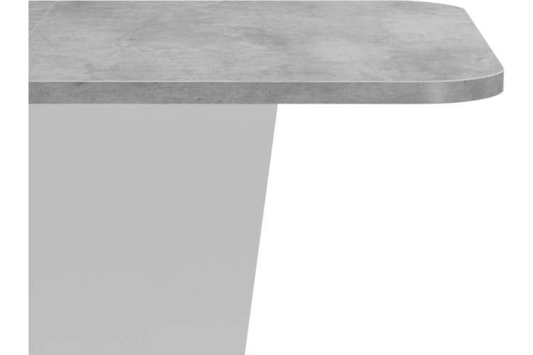 Стол деревянный Комфорт цемент светлый / белый-6