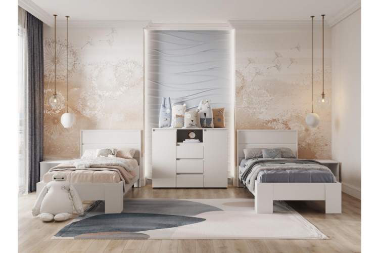 Комод Элла КМ 01 белый / белый-3