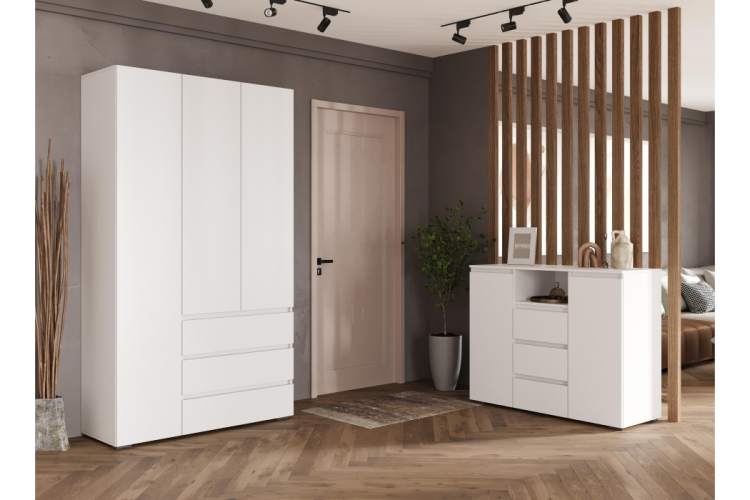 Комод Элла КМ 01 белый / белый-4