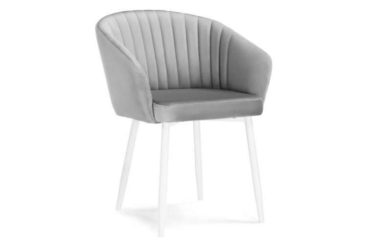 Стул на металлокаркасе Корсо светло-серое / белое