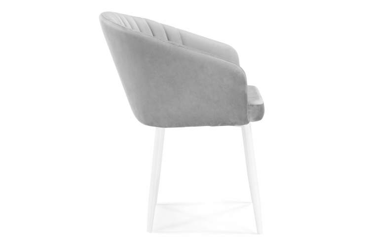 Стул на металлокаркасе Корсо светло-серое / белое-3