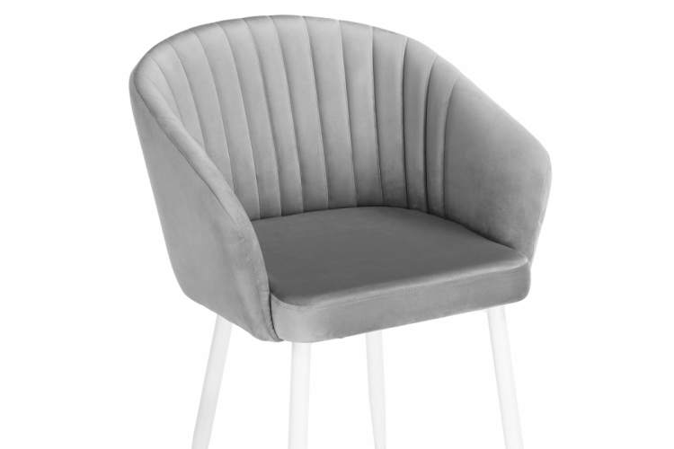 Стул на металлокаркасе Корсо светло-серое / белое-5