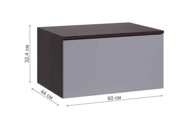 Шкаф Роут 1 венге / графит софт-2