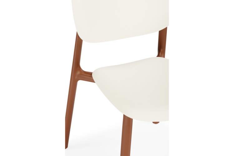 Пластиковый стул Mokka brown / milky-13