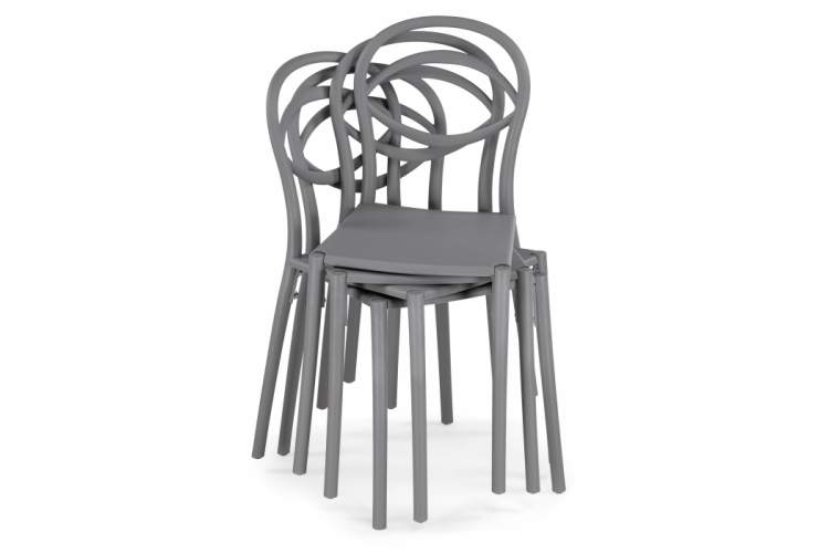 Пластиковый стул Simple gray-7