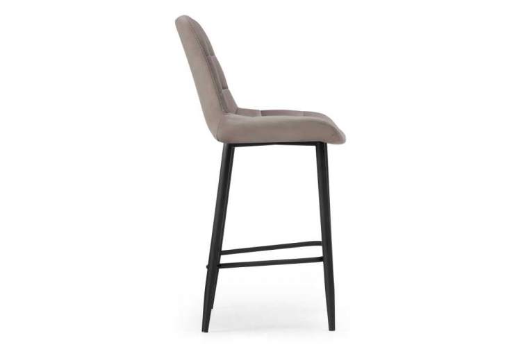Алст велюр латте / черный Барный стул-2