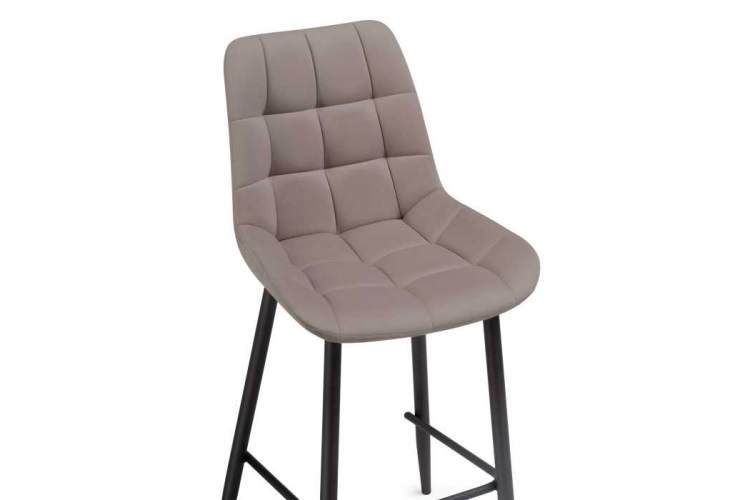 Алст велюр латте / черный Барный стул-4