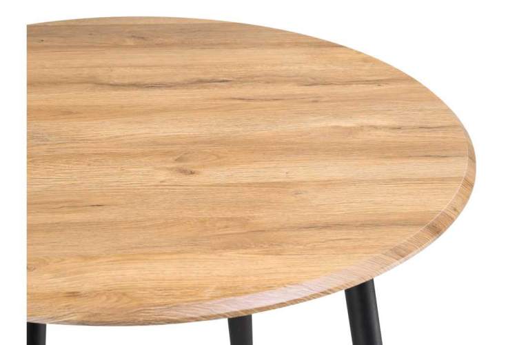 Стол деревянный Абилин 90 дуб вотан / черный матовый-2