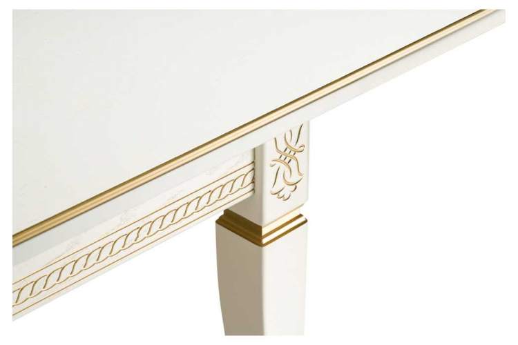 Стол деревянный Балмет молочный / золото-7