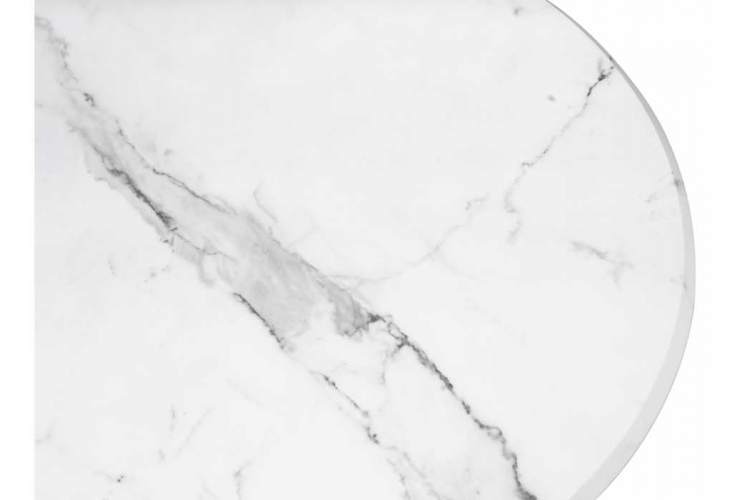 Стол деревянный Тулип 90х73 мрамор белый / белый-2