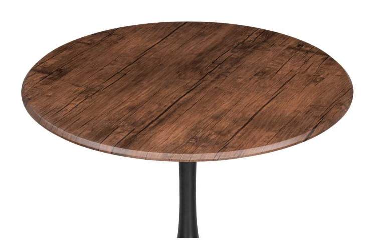 Тулип 90х73 орех кантри / черный Стол деревянный-1