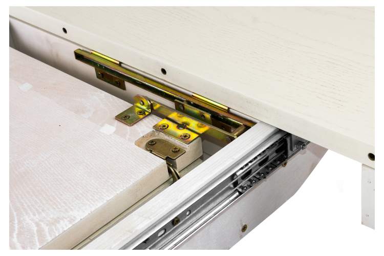 Стол деревянный Arno молочный с золотой патиной-10