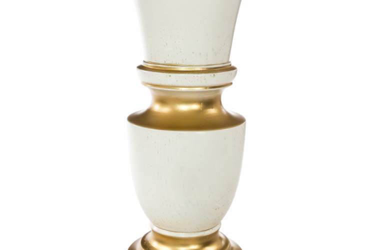 Стол деревянный Arno молочный с золотой патиной-12