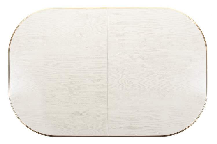 Стол деревянный Romeo молочный с золотой патиной-13