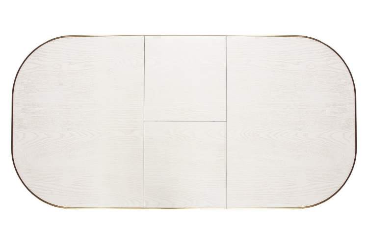 Стол деревянный Romeo молочный с золотой патиной-14