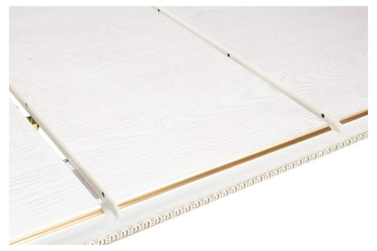 Стол деревянный Romeo молочный с золотой патиной-15