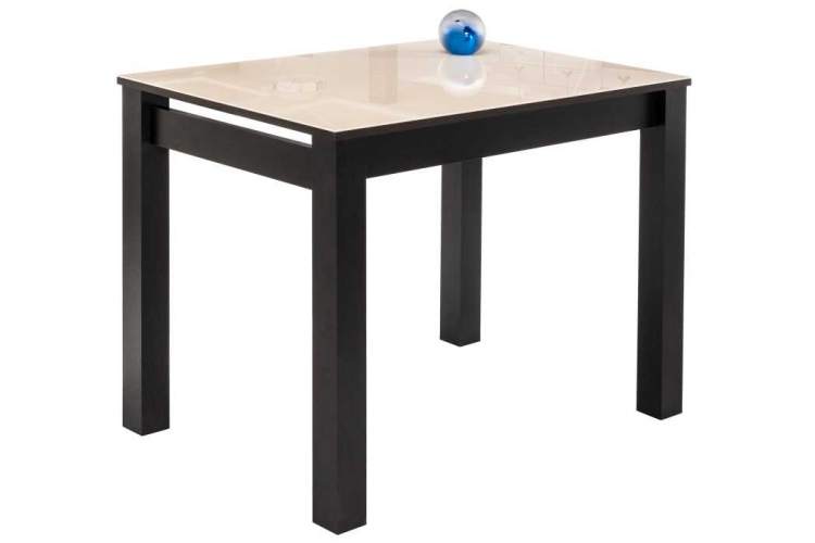 Стол стеклянный Раймунд бежевый / венге