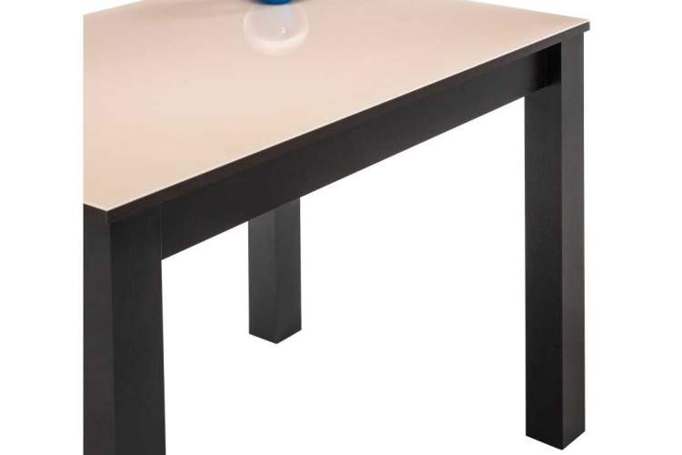 Стол стеклянный Раймунд бежевый / венге-3