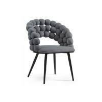 Стул на металлокаркасе Ball dark gray / black Стул на металлокаркасе Ball dark gray / black
