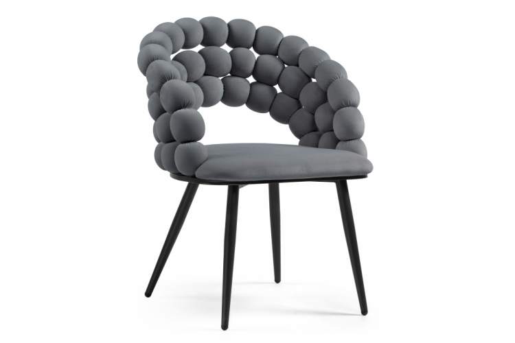 Стул на металлокаркасе Ball dark gray / black