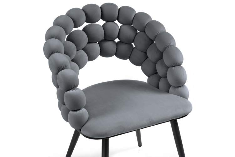 Стул на металлокаркасе Ball dark gray / black-5