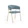 Стул на металлокаркасе Kamelia 1 light blue /gold