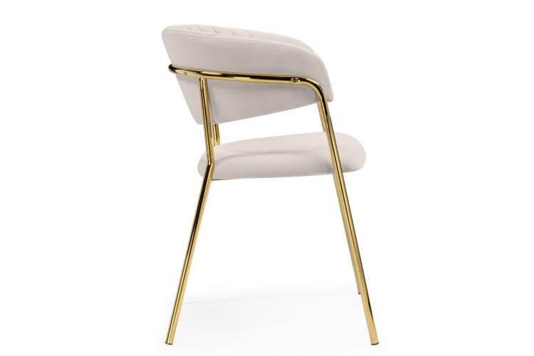 Стул на металлокаркасе Kamelia бежевый / золотой-5