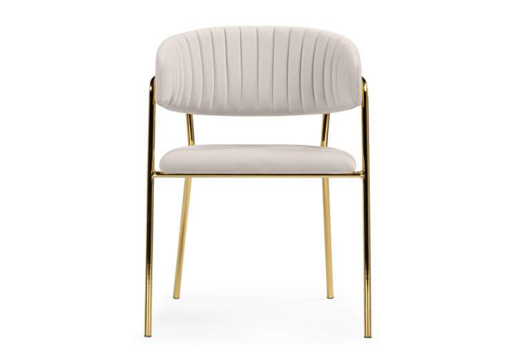 Стул на металлокаркасе Kamelia бежевый / золотой-6