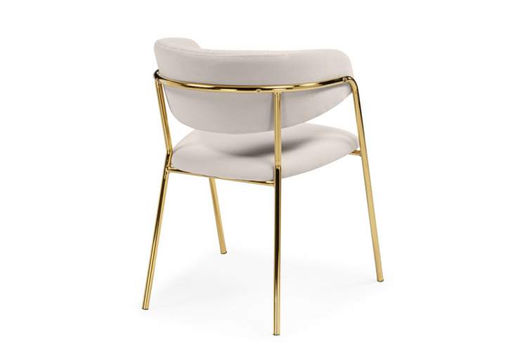Стул на металлокаркасе Kamelia бежевый / золотой-7