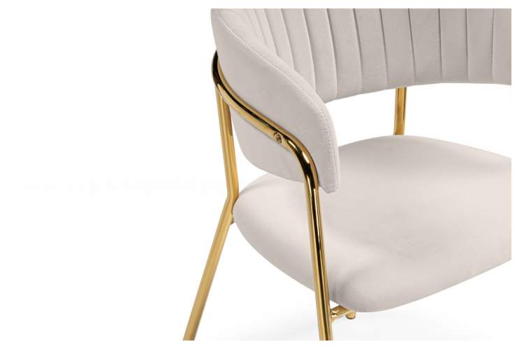 Стул на металлокаркасе Kamelia бежевый / золотой-8