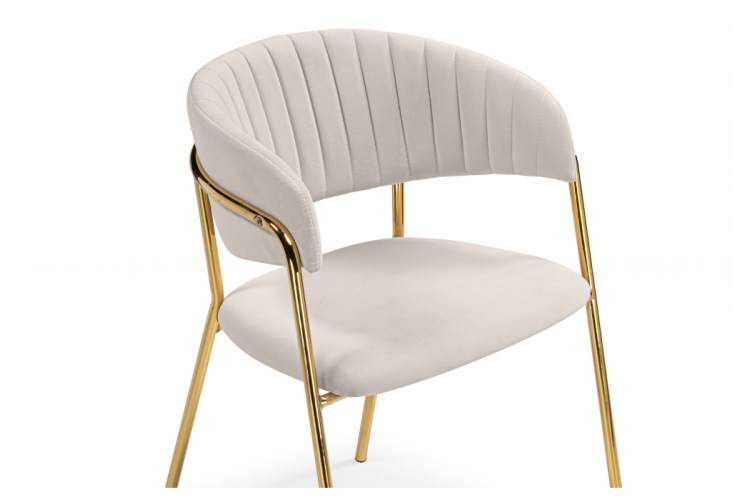 Стул на металлокаркасе Kamelia бежевый / золотой-9