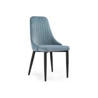 Стул на металлокаркасе Kora light blue / black Стул на металлокаркасе Kora light blue / black