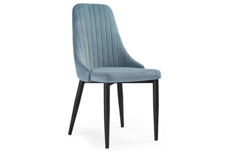 Стул на металлокаркасе Kora light blue / black