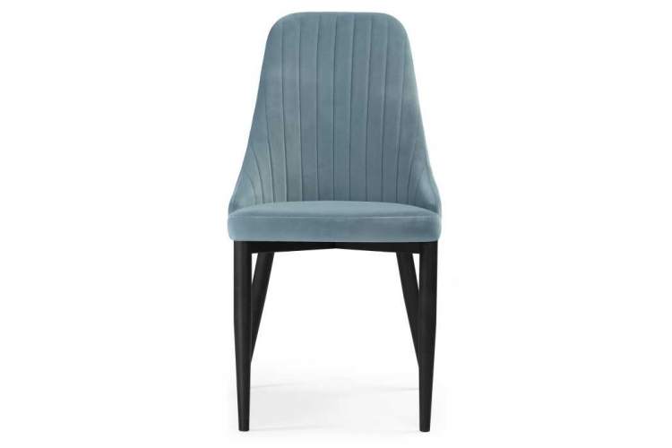 Стул на металлокаркасе Kora light blue / black-1