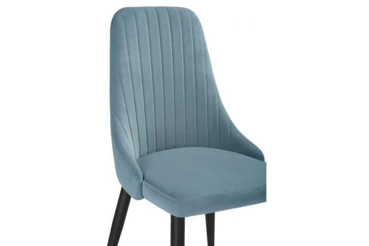 Стул на металлокаркасе Kora light blue / black-4
